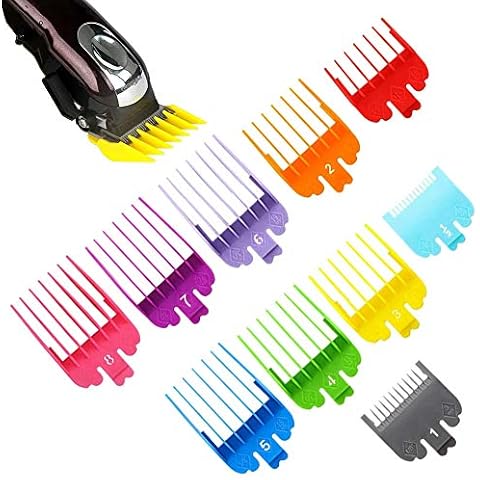Hair Clipper Limit Comb, 10 Pcs Hair Clipper Guide Attachment Combs Cutting Guide Combs Replacement Guards Trimmer Comb, Haircut Guard Set Accessories for Men Barber Wahl Clippers and Trimmer Cover