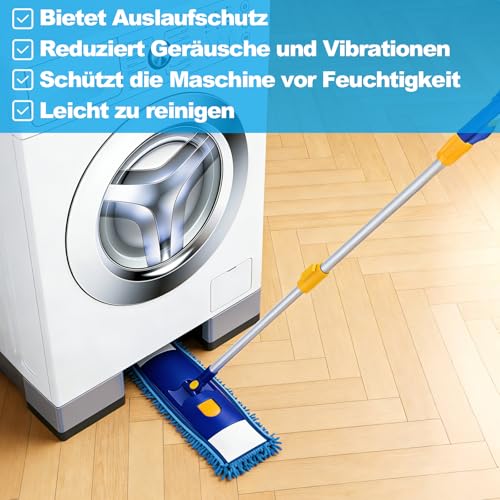 Schwingungsdämpfer Waschmaschine 4 Stück – Vibrationsdämpfer & Waschmaschine Füße Dämpfer rutschfest für Waschmaschine, Trockner, Kühlschrank gegen Geräusche und Wandern
