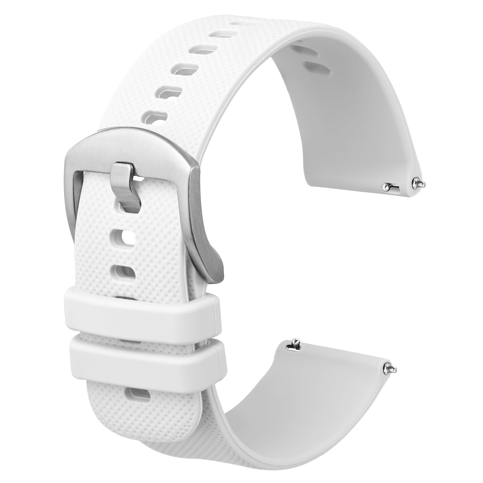 Anbeer Silicone Watch Band 16mm 18mm 20mm 22mm 24mm 19mm 21mm Quick Release Rubber Watch Straps for Men Women,Stainless Steel Buckle