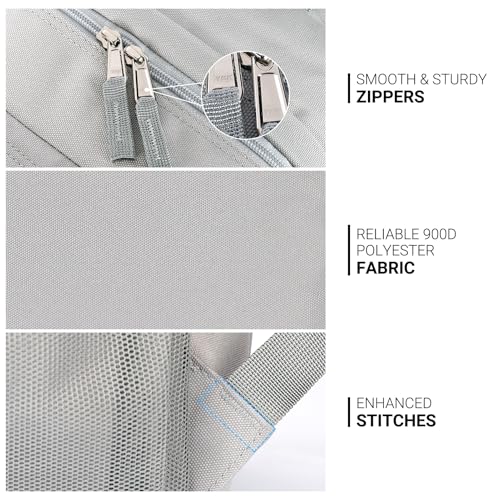 Image of ZORFIN 26L Backpack for College, and Travel: Water Resistant Bookbag - Grey