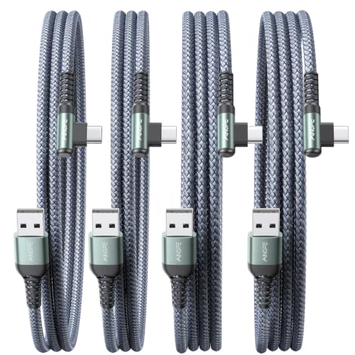 Image of AINOPE USB A to USB C Cable 3.3+3.3+6.6+6.6FT 4 Pack Type C Charger