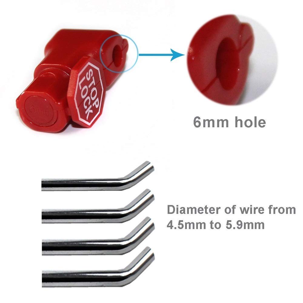 Buy Eau 100 Packs of Peg Hook Locks Retail Shop Security Stop Lock