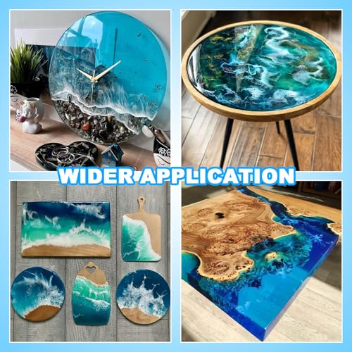 Image of Epoxy Resin - 32OZ Resin Kit, Crystal Clear Epoxy Resin Kit No Yellowing & No Bubble for Art DIY Jewelry Craft Desktop Coating Casting