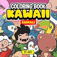 Coloring Book Kawaii Animals: Fun and Easy Coloring Pages for Kids and Adults (Kawaii Coloring Books Series) B0D98SYFRH Book Cover