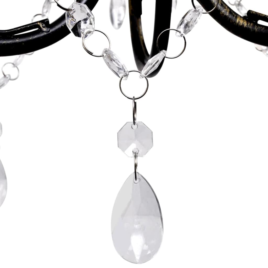vidaXL Decknlampe Art Novau mit Kristallperlen 3 x E14