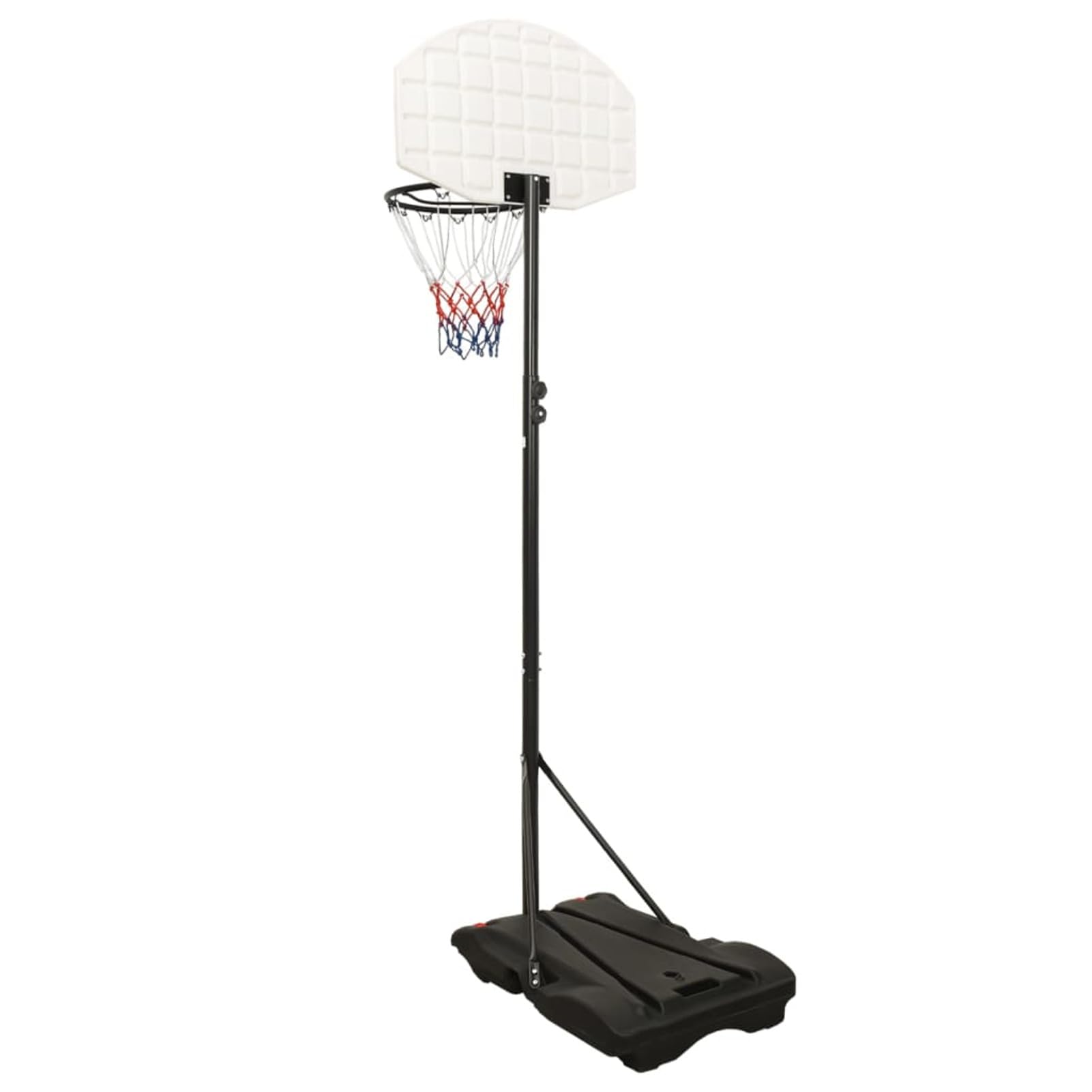 LAPOOH Stojak do koszykówki biały 216-250 cm polietylen, artykuły sportowe, lekkoatletyka, koszykówka, obręcze do koszykówki-93655