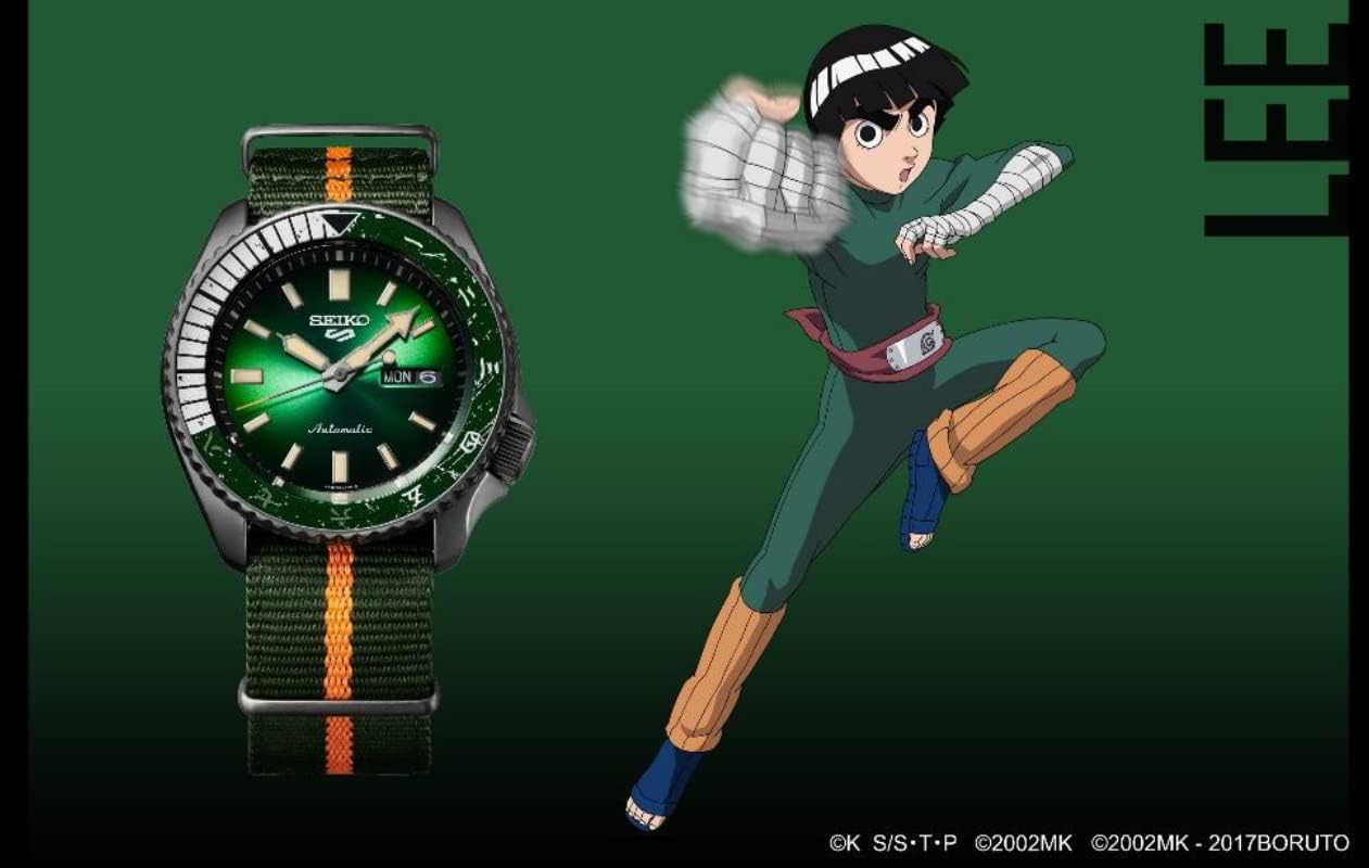 SEIKO 5 Sports Naruto & Boruto Limited Edition Automatic Green Dial Men's Watch SRPF73K1