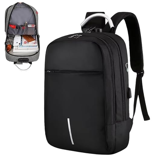 Mochila Executiva Impermeável Unissex C/Cadeado + Porta USB Para Notebook | Leve, Espaçosa e Confortável | Ideal para Trabalho, Viagens e Estudo | Marca Izal®