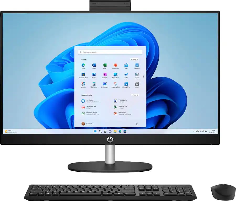 Image of Customized HP 27 inch Touch-Screen All-in-One PC, AMD Ryzen 7 7730U(Outperforms Core-i7-1355u), 8GB / 16GB / 32GB / 64GB RAM, 512GB / 1TB / 2TB SSD, Anti-Glare FHD Display,HDMI, Wireless KB&M, Win 11