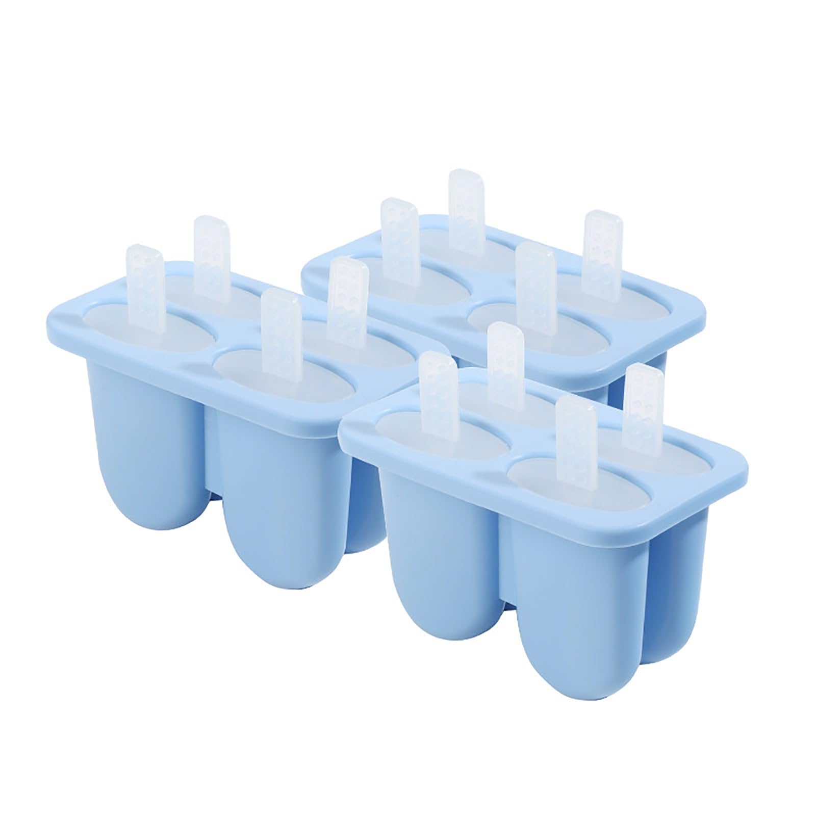 3 Piezas, Moldes Helados Silicona, Moldes para Helados | Fáciles de Usar y Reutilizables, Fáciles de Desmoldar, Aptos para Toda La Familia(Blue)