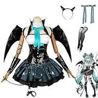 Amazon.co.jp: CHIASA 初音ミク コスプレ 衣装フルセット 悪魔風 全
