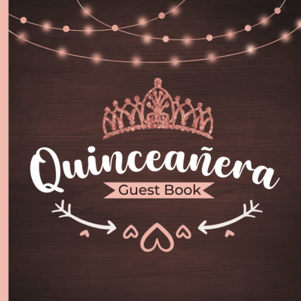 Buy Quinceanera Guest Book Elegant Wooden Texture 15th Birthday Sign