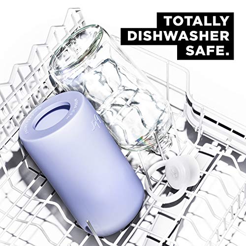 bkr-Demi-Bottle-Reusable-Glass-Water-Bottle-650mL-22oz-Fits-Cup-Holders-Leakproof-Durable-Carrying-Loop-Dishwasher-Safe-Removable-Silicone-Sleeve-BPA-Free-Tutu