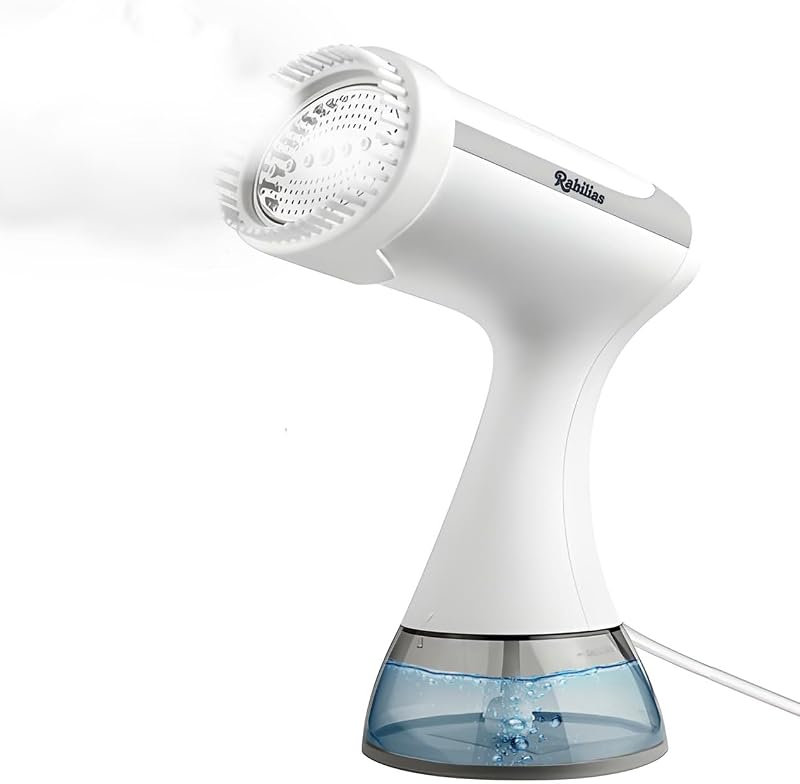 Rahilias Függőleges Kézi Ruhagőzölő - 1500W Gyors Gőzölő Ingekhez - Hordozható Automata Gőzvasaló Kábellel - 350ml Fehér