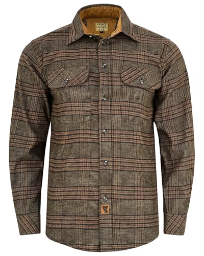 Men's Long Sleeve Plaid Button Down Casual Flannel Shirt, for Men Soft 100% Cotton, Corduroy Cuffs4