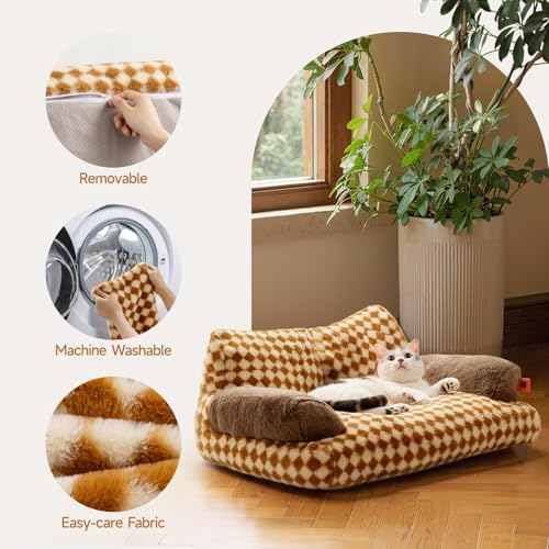 Sofá-cama para animais de estimação, camas laváveis para cães e gatos médios e pequenos, camas duráv