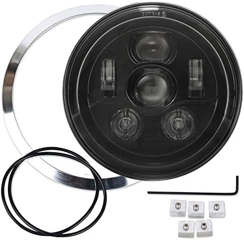 Eagle Lights Chrome 7" LED Headlight Kit compatible with R100R, R100T, R1150R, R1200C and R850 BMW Models with Halo Ring