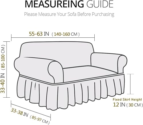 Miniatura 7 de NICEEC Funda para sofá biplaza, súper suave, 1 pieza, color negro, elástica, universal, de elastano, para sala de estar, fácil ajuste, lavable,