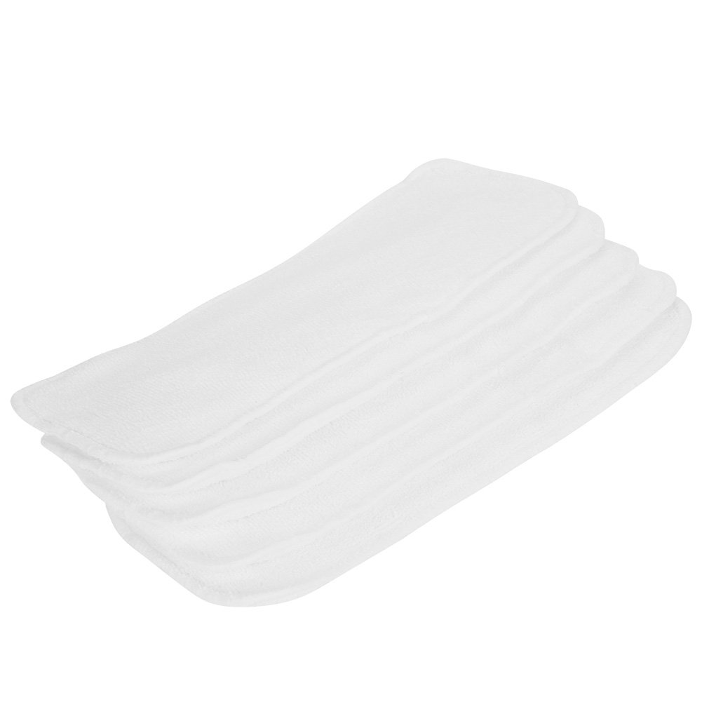 5Pcs Couche-culotte Insert Doublures de Fibre de Bambou Pour bébé Insert Doublure Nappy Réutilisable