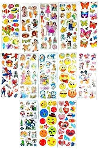Polyurethane Foam Cartoon Puffy 3D Cute Stickers Funny For Kids On Gifts (20 Sheet), self adhesive