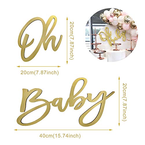 Wooden Baby Shower Sign With Gold Painted, Perfect Party Banner For Baby Shower Boy/Girl Decorations Gender Reveal Backdrop Party Photography Background #TOP1