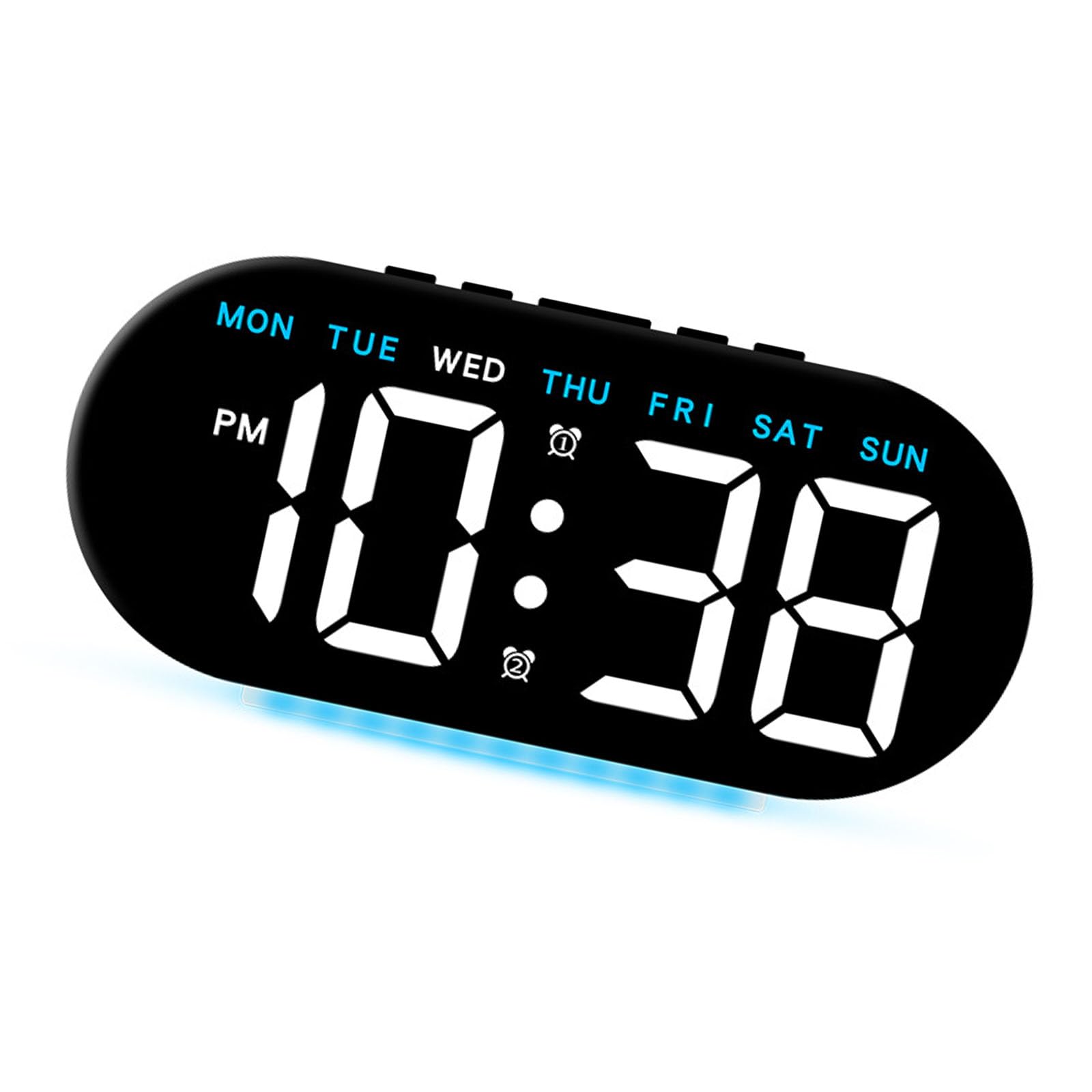 Xinsheinelry Led Alarm Clock Bedside Clocks with Large Led Display Adjustable Brightness and Dimmable for Bedroom or Use Bedroom Table Clock
