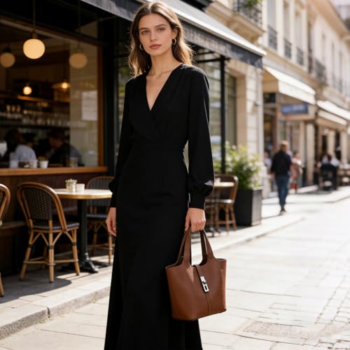 Bolso tipo Bucket para mujer, pequeño, cuero vegano miniatura 3