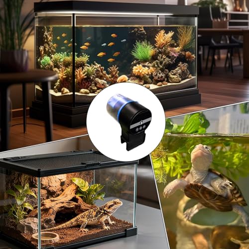 Alimentador automático de peces para estanque y acuario doméstico con tres dosis 5
