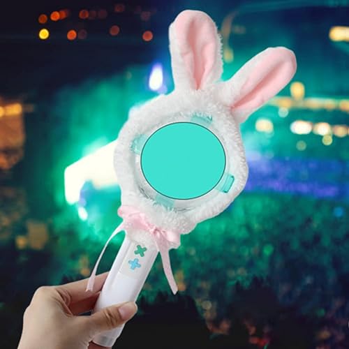 Miniatura 8 de Funda de palo de luz, fundas de palo de luz de dibujos animados de felpa, palitos brillantes, funda protectora decorativa con forma de oreja de