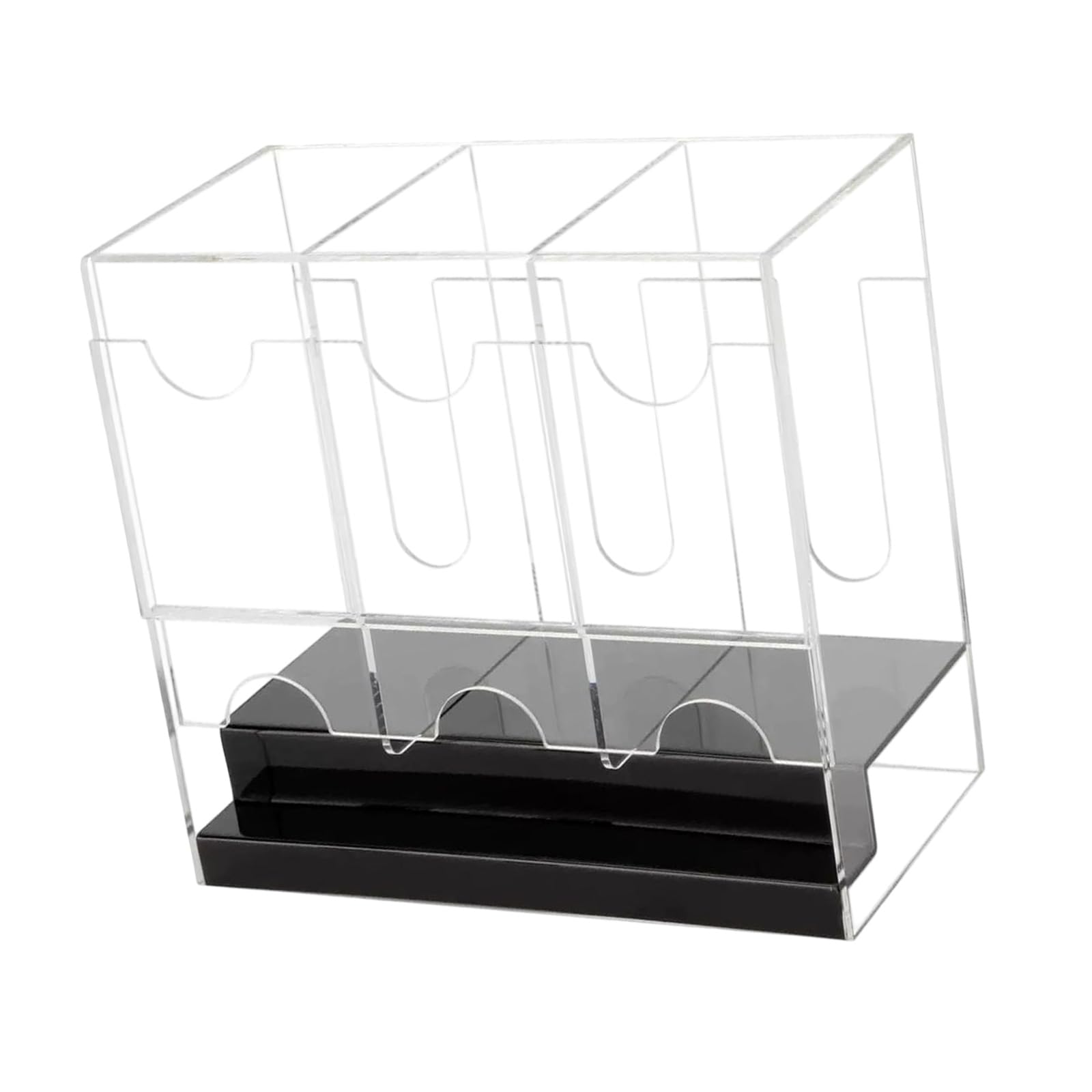 Piceioep Portable Clear Card Organizers Box with Easy Operations Designs Dustproof Card Case