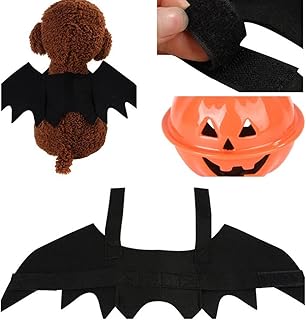 YeeHui Plus Creative Individuation Pet Funny Clothing Wing with Small Bell Deformation Velcro for Cat Dog,L