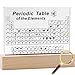 SETHVILL Large Periodic Table with 83 Real Elements Inside, Acrylic Periodic Table of Chemical Elements with Wooden Stand & Magnifier, Periodic Table Display with Elements for Teacher Students