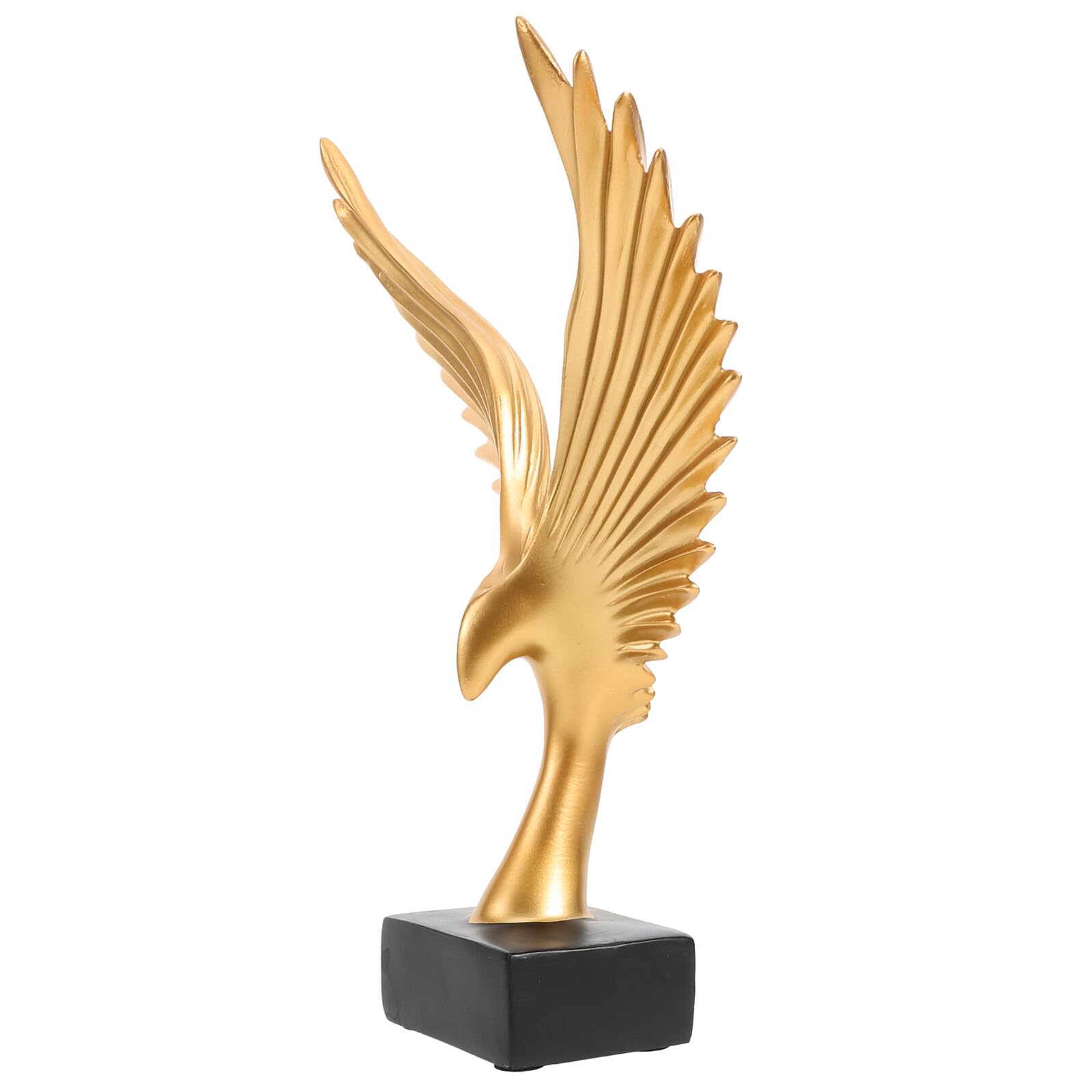 Statue d'aigle or artistique en résine pour insuffler du caractère à la maison
