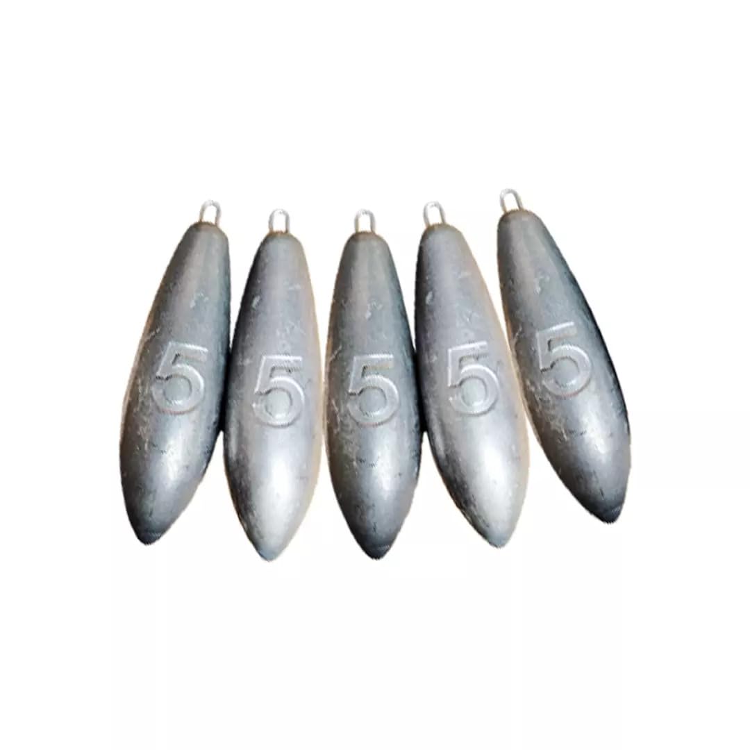 Sea Fishing Weights Pack Of 10 Mackerel Feather Cod Bass Boat Fishing - 3oz / 4oz / 5oz (5oz)