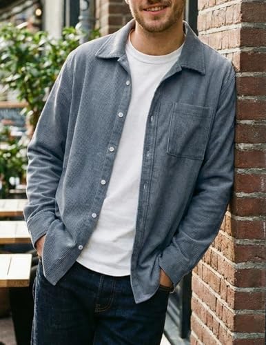 Image of ZAFUL Men's Shacket Aztec Print Shirt Jacket Flannel Button Up Turndown Collar Overshirt Chest Pocket Button Flap Thick Shirt
