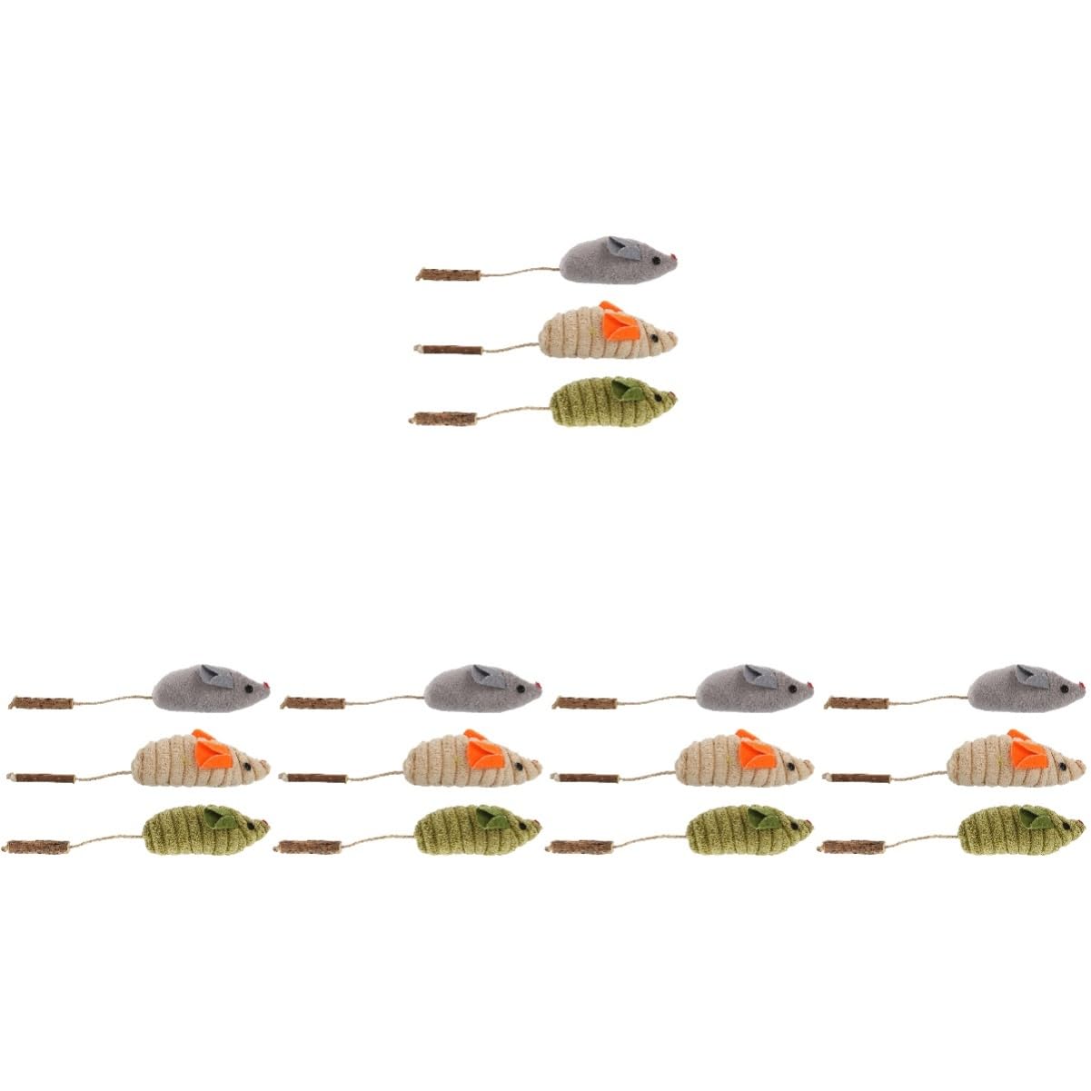 POPETPOP 15pièces Jouet Peluche pour Chat De Jouets Souris avec Herbe à Chat pour Mâcher