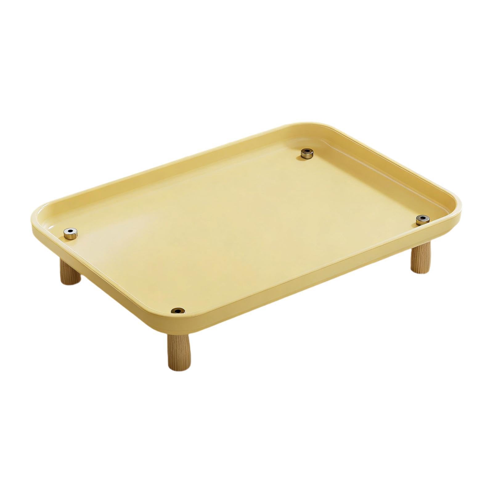 Fenteer Raised Puppy Feeder Stand - Elevated Cat Dog Bowl Shelf with Washable Tray, Pet Feeding Stand for Neck Protection, Wood & Metal Water Dispenser Holder for Small Pets