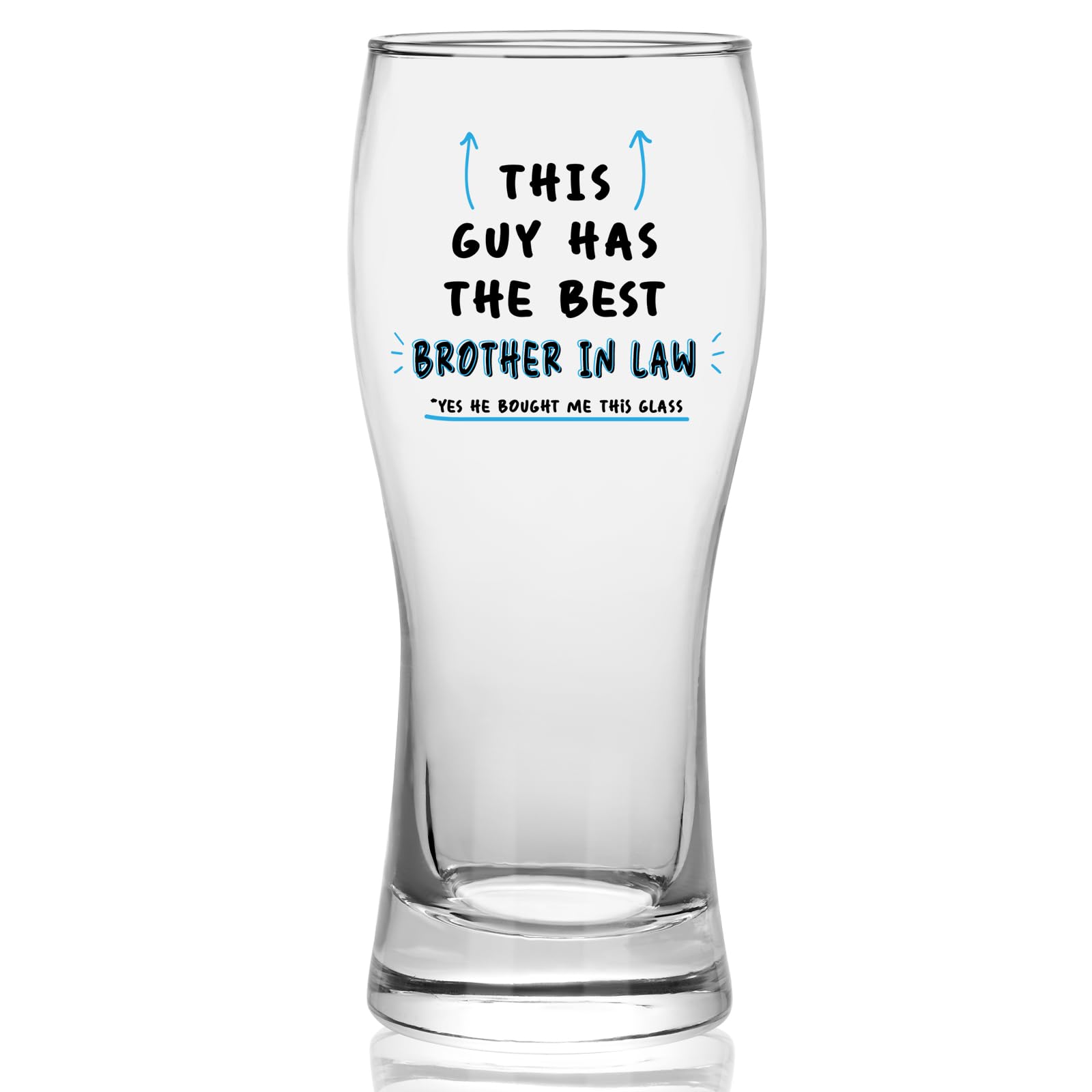 Joymaking Beer Glass Gifts for Brother in Law, Brother in Law Gifts Christmas Birthday 460ml