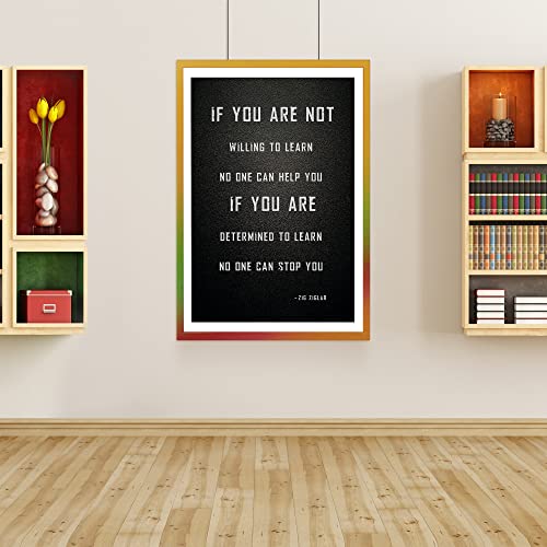 Huixiong Culturenik Hilary Hinton Ziglar Determined To Learn Social Worker Office Decor Celebrity Quote Classroom Print Inspirational Wall Decor thumb #6