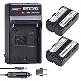 Batmax 2Pcs NP-FM500H Battery + Wall Charger for Sony NP-FM500H Alpha SLT A57 A58 A65 A77 A99 A77V...