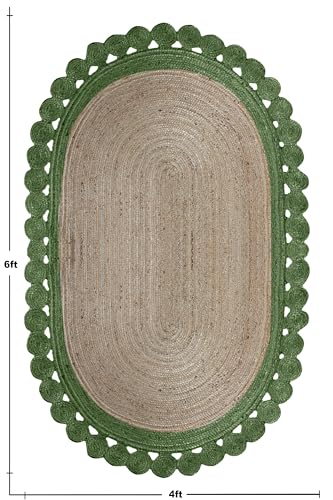 Tapis de couloir ovale 61x350 cm en jute pour protéger les sols et habiller le chevet