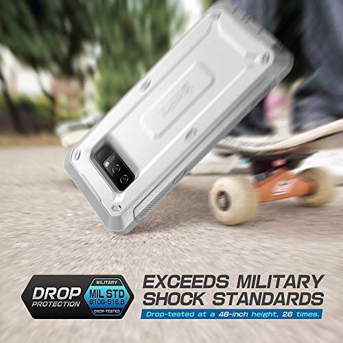 Supcase Unicorn Beetle Shield Series Case Designed For Galaxy Note 8, With Built-In Screen Protector Full-Body Rugged Holster Case For Galaxy Note 8 (2017 Release) (White) #TOP3