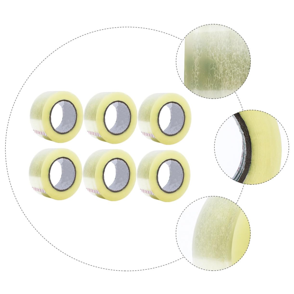 Artibetter 6 Rouleaux Ruban Adhésif Transparent Pack de Ruban de Scellage pour Déménagement et Forte Usage Pratique Maison