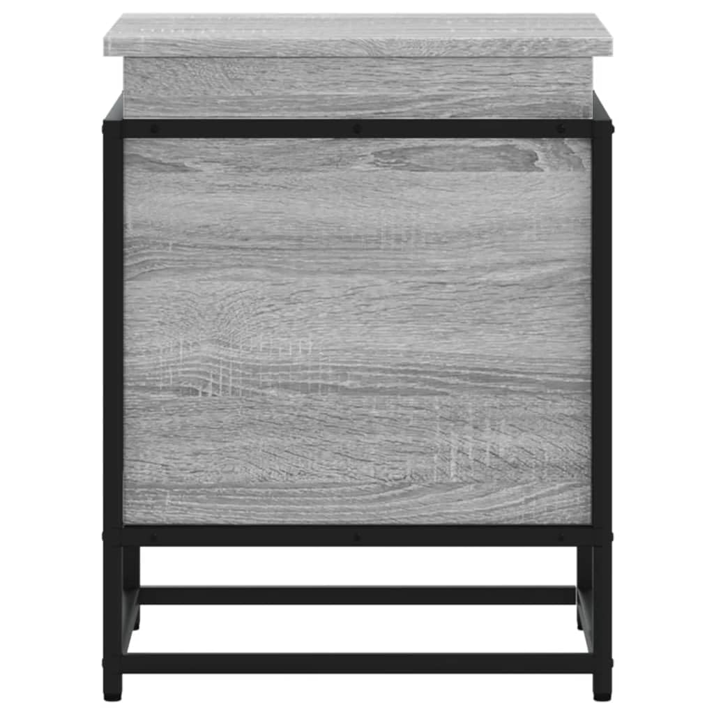 Aufbewahrungsbox mit Deckel Sonoma Grau Holz Multifunktional Aufbewahrungsboxen Organizer für Flur Schlafzimmer Wohnzimmer Eingang