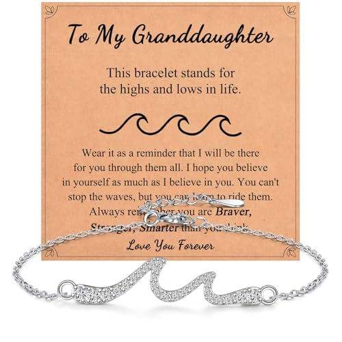 Bracelet The Wave of Life pour femme et adolescente, bijou de Noël