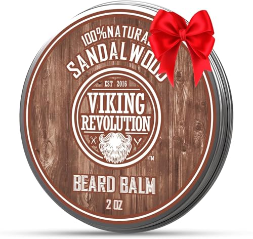 π₯ 10 Best Beard Balm Scents For 2025 6 Viking Revolution Sandalwood Beard Balm - Beard Butter with Argan Oil, Beard Softener for Men with Jojoba Oil - Beard Moisturizer for Men with Beeswax - Beard Wax for Men (2oz, 1 Pack)