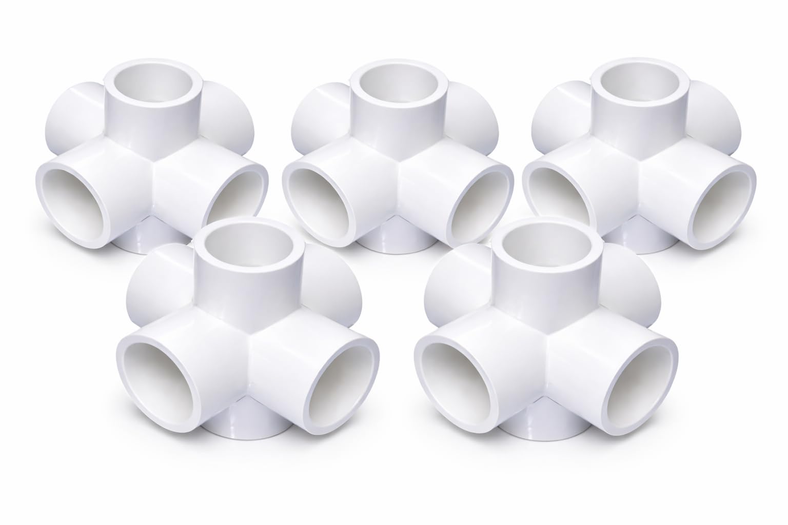 DEHRAN 32mm (1 Inch) UPVC 6 Way Elbow Multi Pipe Connector 6-Way 90 Degree Elbow Pipe Joint (Set of 5 Piece)-picture-12