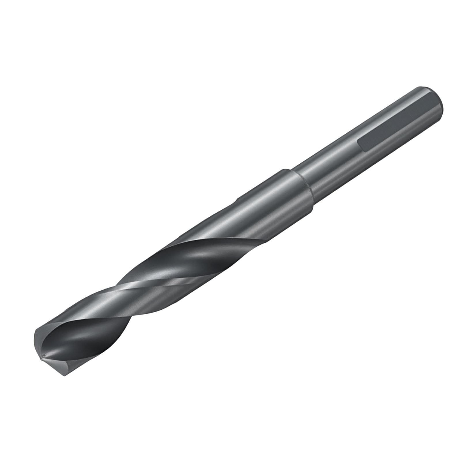 sourcing map 15.5mm Drill Bit 1/2" Reduced 3-Flat Shank M2 High-Speed Steel
