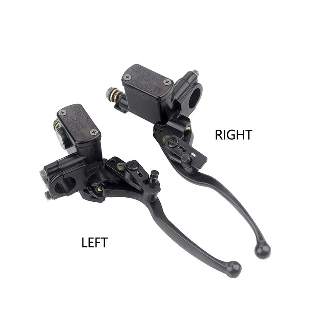 Maneta de Freno Accesorios Mango Bomba Buggy Embrague Delantera Izquierda Derecha Scooter Cilindro Hidráulico Moto 50-250CC Quad Moto Universal Moto de Cross (Izquierdo)