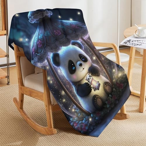 Couverture panda impression numerique cadeau parfait plaid garcon lit